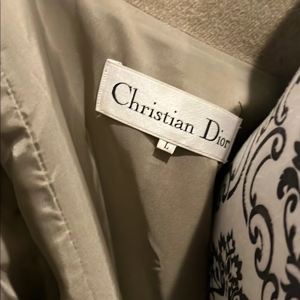 Elegant Christian Dior Tan Women's Blazer Light Brown tan monogram pocket large